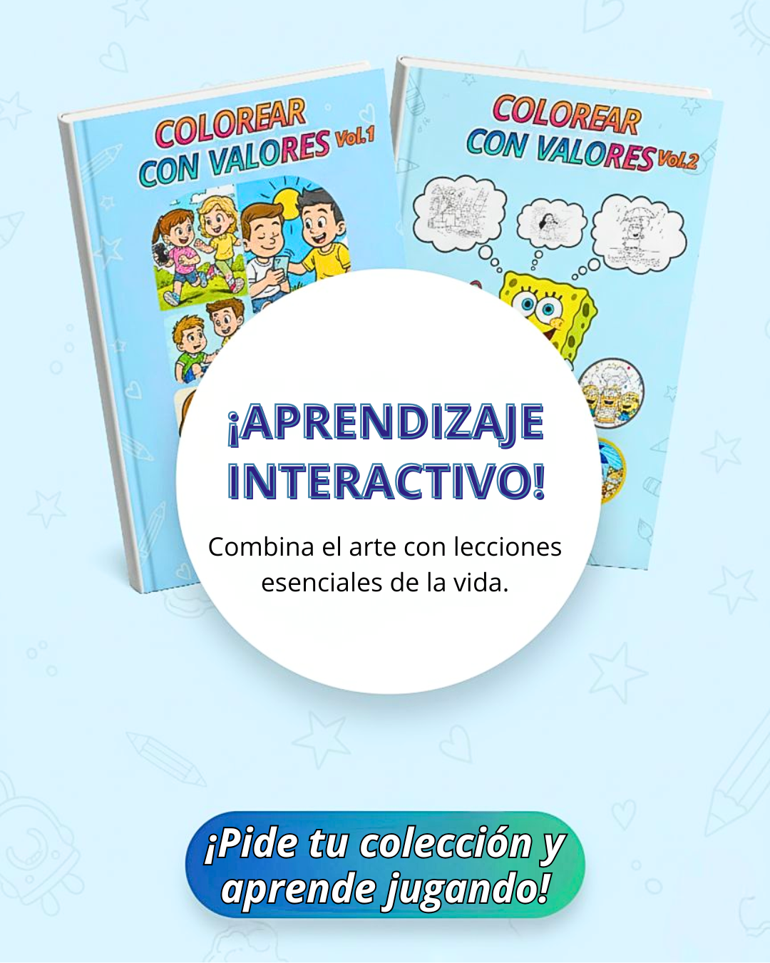 Colorear Con Valores Vol.1 y Vol.2